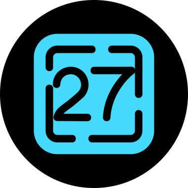 27 saat servis vektör simgesi tasarımı