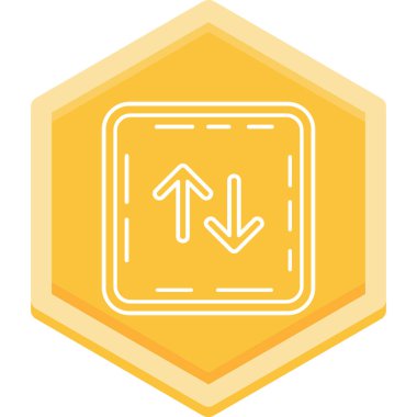 ok yönü sağ simge ile doldurulmuş dış hat biçimi