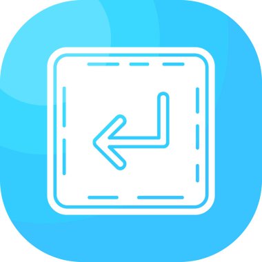 Soyut arkaplanda sol ok simgesi izole edildi