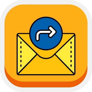 Posta simgesi ve vektör illüstrasyonlu zarf