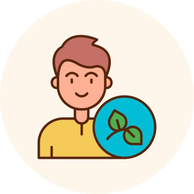 Dünya küresi vektör çizim tasarımı olan bir adam