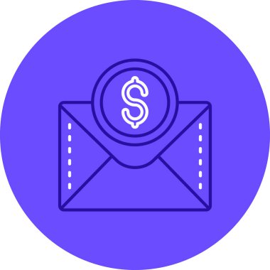 E-posta. Web simgesi basit illüstrasyon