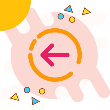 Saatli şirin bir çizgi film güneş ikonunun vektör çizimi