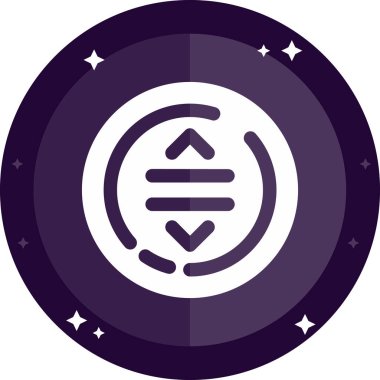 Bir uydunun modern simgesinin vektör çizimi