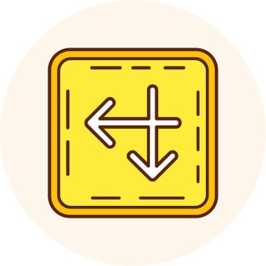 yön işareti taslak vektör desenini doldurdu