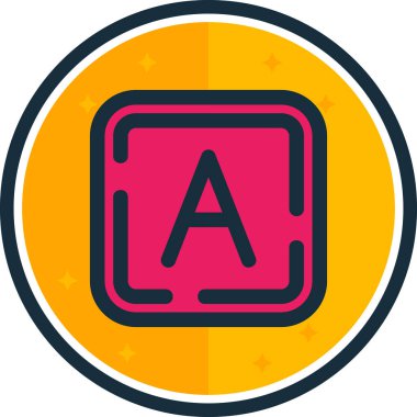 Çember simgesinde a harfi