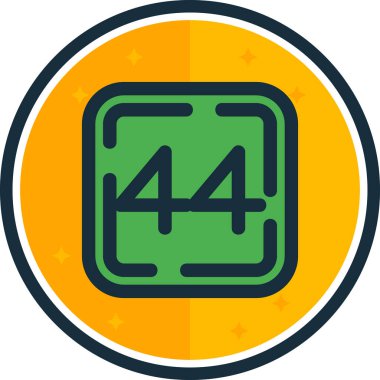 Modern 4 numaralı tekli simgenin vektör illüstrasyonu