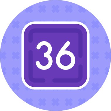 5 sayısının tek bir simgesinin vektör çizimi.