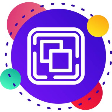 Renkli kağıt poşet ikonu beyaz arkaplanda izole edildi. Paket işareti. Kademeli rastgele dinamik şekiller. Vektör.