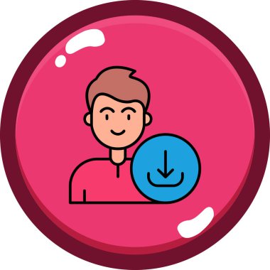 Müşteri servisi. Web simgesi basit illüstrasyon