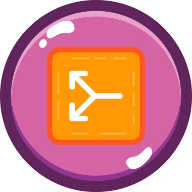 Bir yolu olan bir simgenin vektör illüstrasyonu