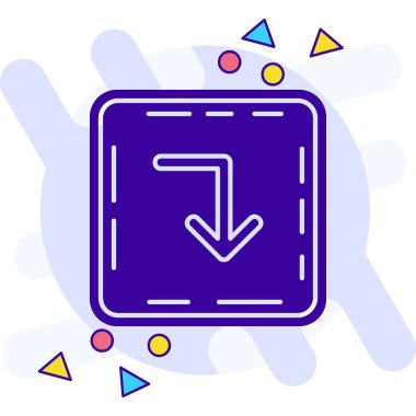 Okun yönü simgesi doldurulmuş - taslak biçimi