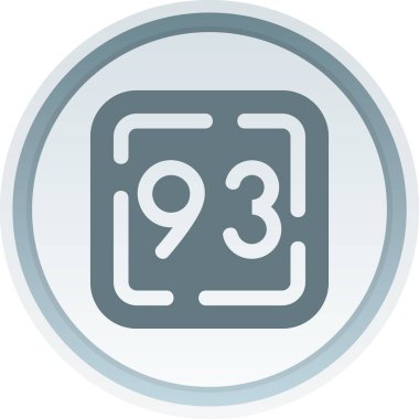 Benzersiz 25 metre vektör çizgisi simgesi