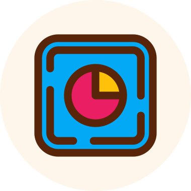 Bir pasta simgesinin vektör illüstrasyonu