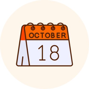 9 Ekim tarihli takvim. Düz tasarım simgesi. vektör illüstrasyonu