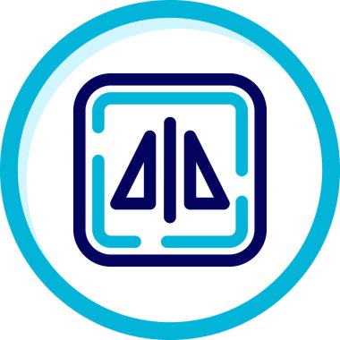 Beyaz arkaplanda Yunan simgesinin mavi çizgi bayrağı izole edildi. Yunan bayrağı ikonu. Çember beyaz düğme. vektör.