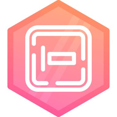 Moda biçimi izole edilmiş arkaplanda altıgen simgesi