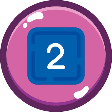 2 sayı simgesi vektör illüstrasyonu