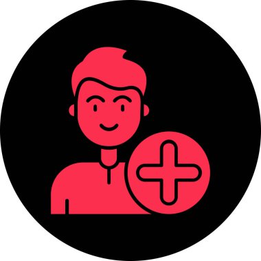 Çemberdeki bir adamın vektör çizimi