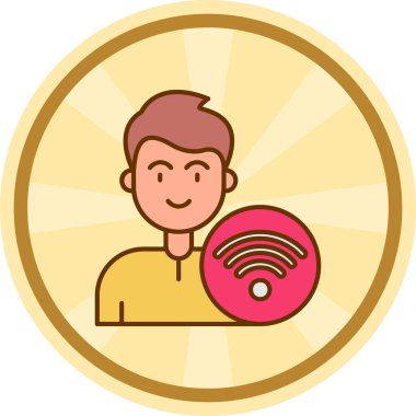 Wi-Fi modern simgesinin vektör illüstrasyonu