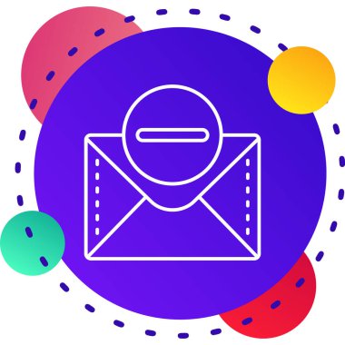 beyaz arkaplanda posta simgesi olan renk e- posta zarfı. Mesaj sembolü. E- posta iletisi iletisi. Değişken rastgele dinamik şekiller. vektör illüstrasyonu