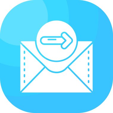 Mesaj var. Web simgesi basit illüstrasyon