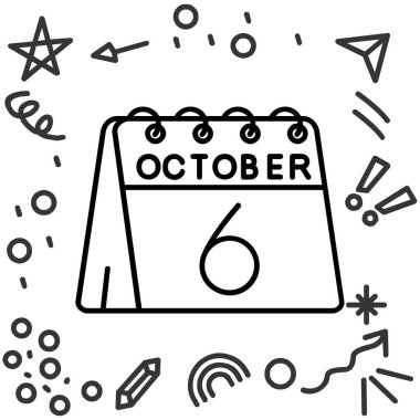 Takvim simgesi tasarımı, vektör illüstrasyonu