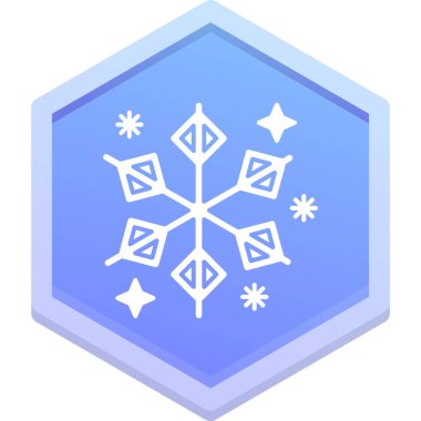 kar Tanesi simgesi vektör çizimi