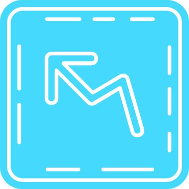 Filigran pullarında ok yönünde şekillendirilmiş simge. Çizik desenli düz bir sembol. benekli vektör mavi ve mürekkep kauçuk mühür damgalı grunge