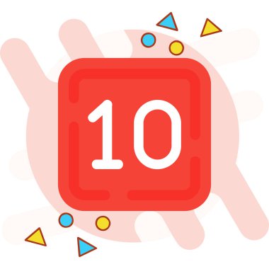 Düz stilde sekiz numaralı simge