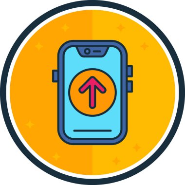 Cep telefonu. Web simgesi basit illüstrasyon