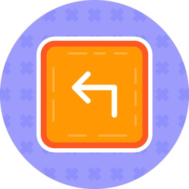 yön simgesi, vektör illüstrasyonu