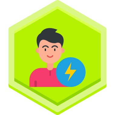 Yıldırım. Web simgesi basit illüstrasyon