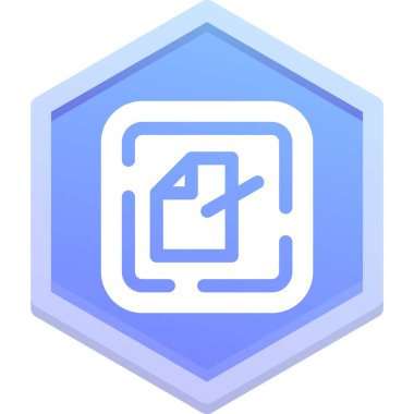 Mavi ve beyaz bir ikonun vektör illüstrasyonu