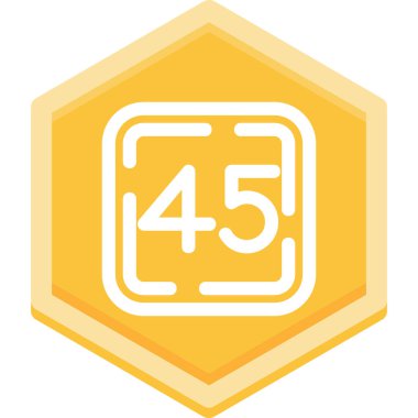 5 4 düz renk vektörü simgesi