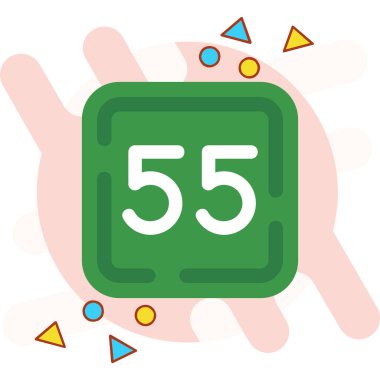 5 numara simgesi, vektör illüstrasyonu