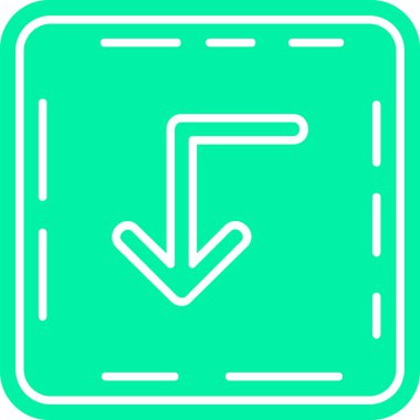 Yön ok ikonu vektör illüstrasyonu