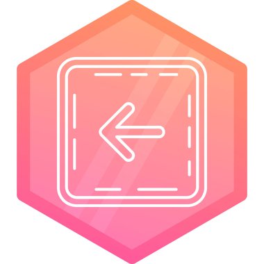 beyaz arkaplanda izole edilmiş ok renk simgesi. İşaret sembolü. Navigasyon işareti. Değişken rastgele dinamik şekiller. vektör.