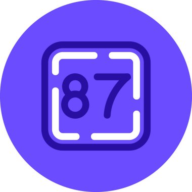 Sekiz numara. Web simgesi basit illüstrasyon