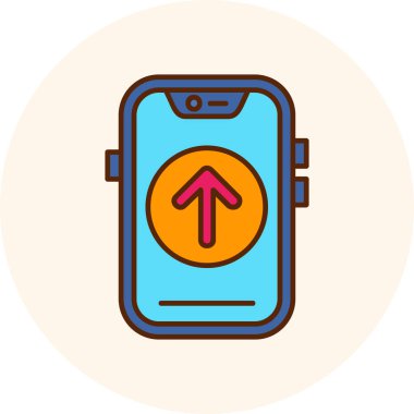 Akıllı telefon. Web simgesi basit illüstrasyon