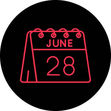 Takvim simgesinin vektör illüstrasyonu