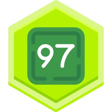 Beyaz arkaplanda izole edilmiş 979 yeşil ikon tasarım vektör çizimi