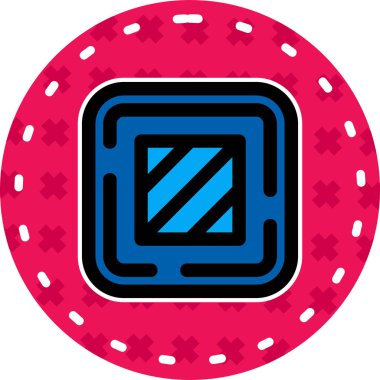 Poker çipi simgesi, vektör illüstrasyonu