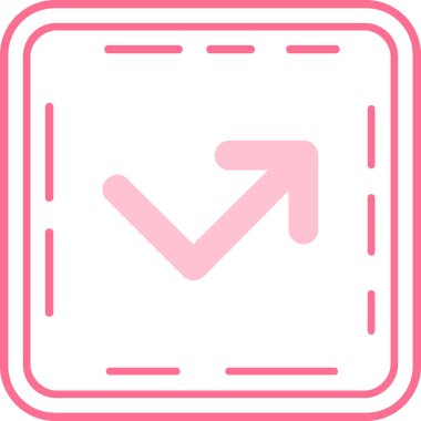 Yuvarlak vektör simgesinden yukarı ok yönü