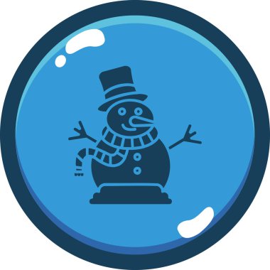 Kardan adam. Web simgesi basit illüstrasyon