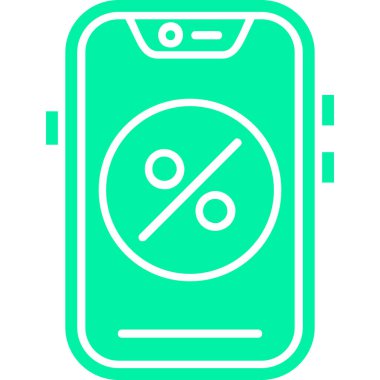 Akıllı telefon simgesinin vektör illüstrasyonu