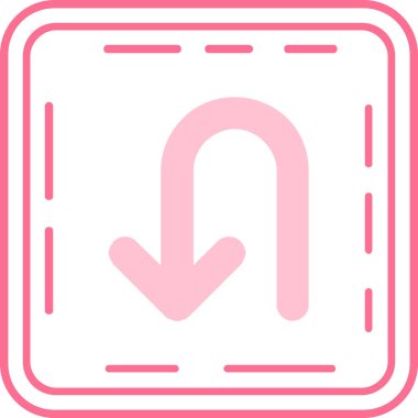 Aşağı ok simgesi vektör illüstrasyonu