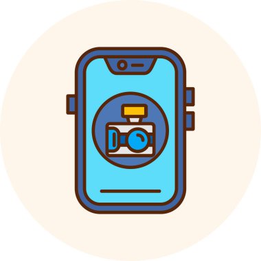 Akıllı telefon simgesinin vektör illüstrasyonu