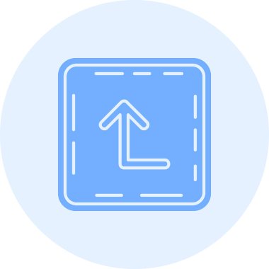 Yön yönü ok simgesi doldurulmuş - özet biçimi