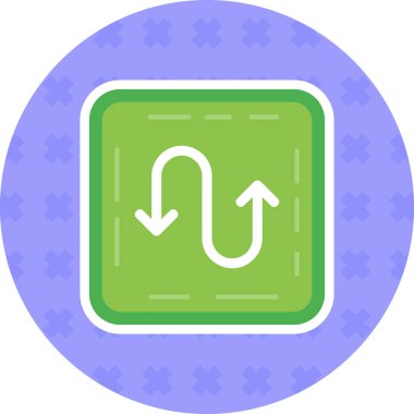 yön ikonu vektör illüstrasyonu